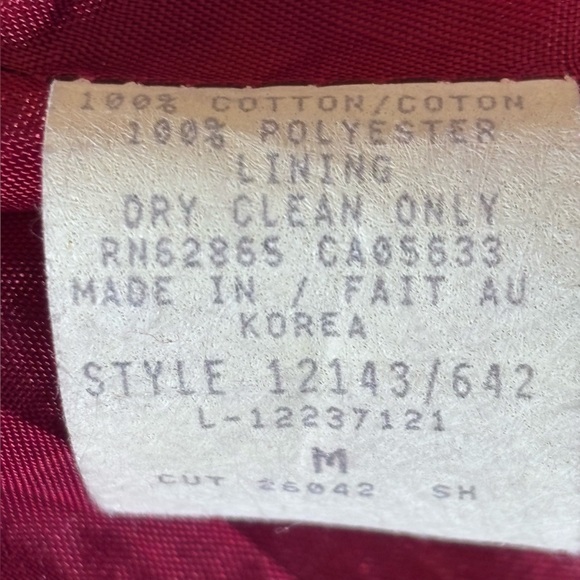 Vintage Ruff Hewn 90's Overcoat Double Breasted Equestrian Retro Red Medium - Picture 9 of 13